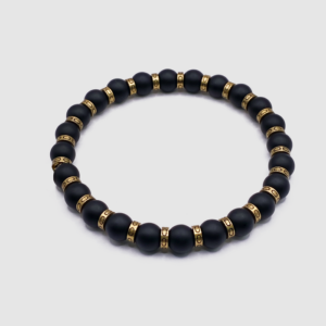 Pulseira homem craftd, pulseiras homem em aço inoxidável e pedras naturais