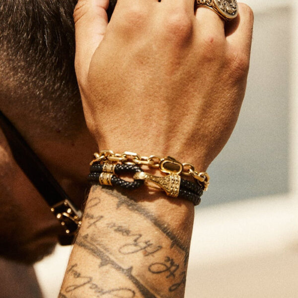 Pulseira homem craftd, pulseiras homem em couro